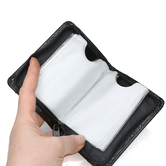 NEW LOCK Wallet RFID Blocking Faux Leather Travel Black Zip Around Window ID - Picture 6 of 10